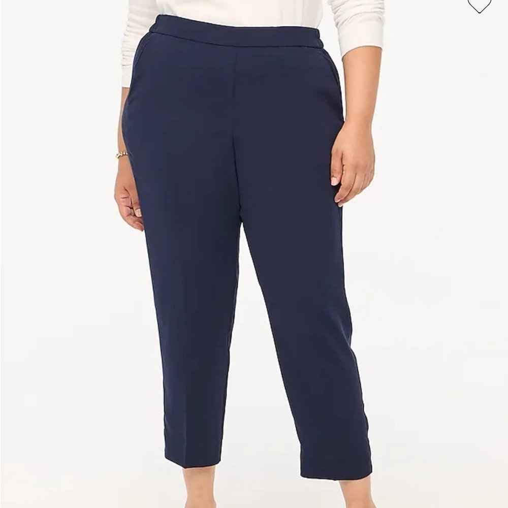 J crew navy blue Jamie pant with elastic waist
